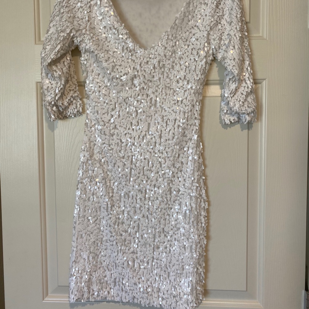 White mini dress